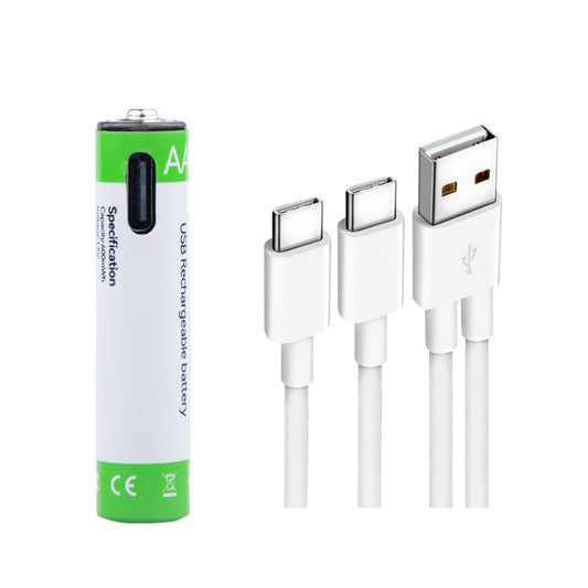 Charging Directly AAA 1.5V Lithium Battery with USB -C port